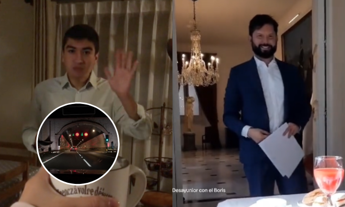Joven mostró en TikTok la travesía de su hermano para desayunar con pdte. Boric