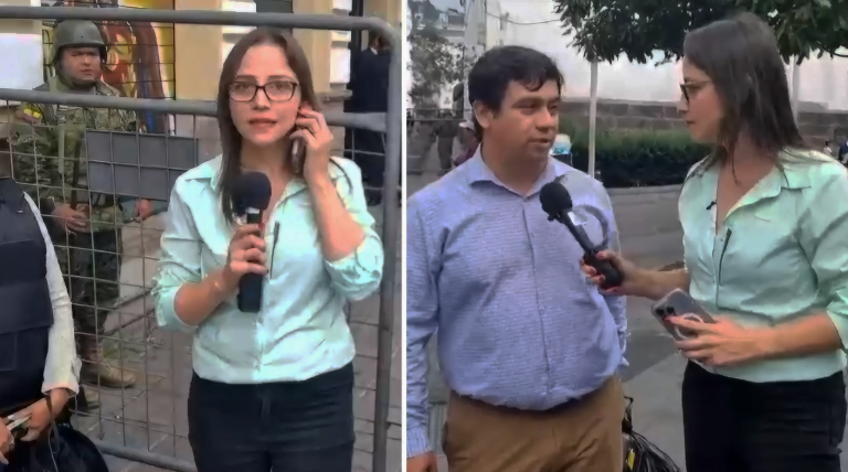 CHV Noticias en exclusiva desde Ecuador: Patricia Venegas reporteó momentos clave de la crisis