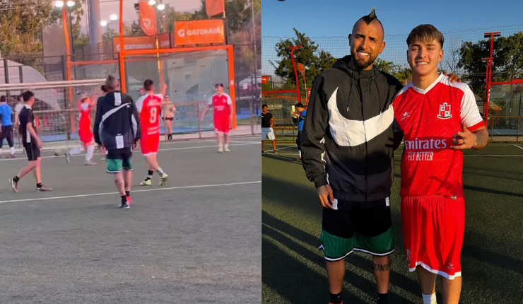 Acá está el refuerzo: Hans Valdés jugó pichanga con Arturo Vidal y brilló con magistral asistencia