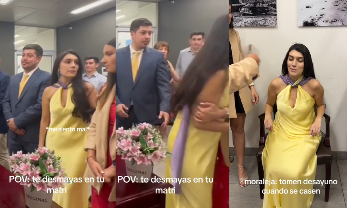 Chilena se desmayó en pleno matrimonio y se volvió viral en TikTok: 