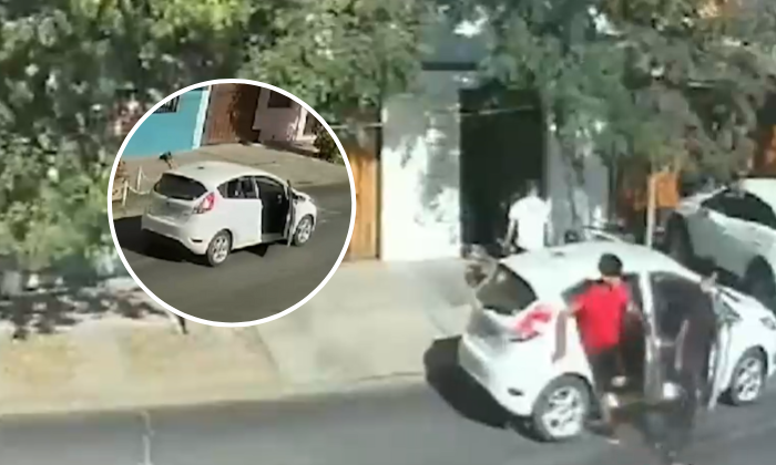 Delincuentes chocaron con auto y hasta un poste tras frustrado robo en San Joaquín