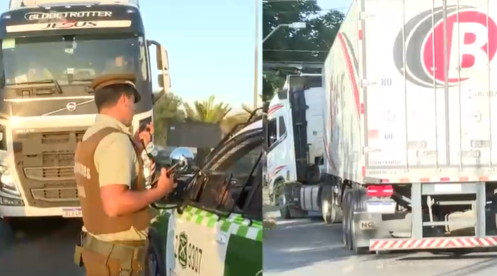 Chofer fue encañonado en violento robo a camión con millonaria carga de carne