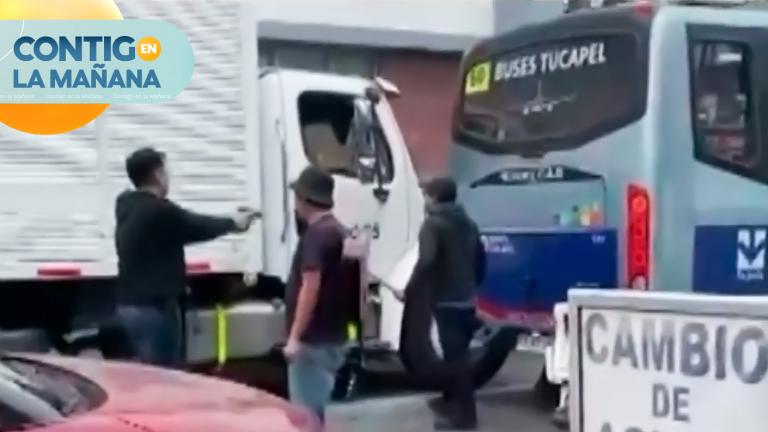 Chofer rompió vidrio de un camión y fue detenido in fraganti en Concepción