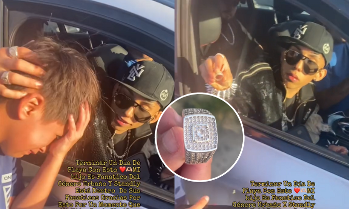 Standly sorprendió a pequeño fan al regalarle su ostentoso anillo: 