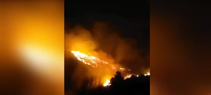 Impactantes registros del incendio forestal en Coyhaique