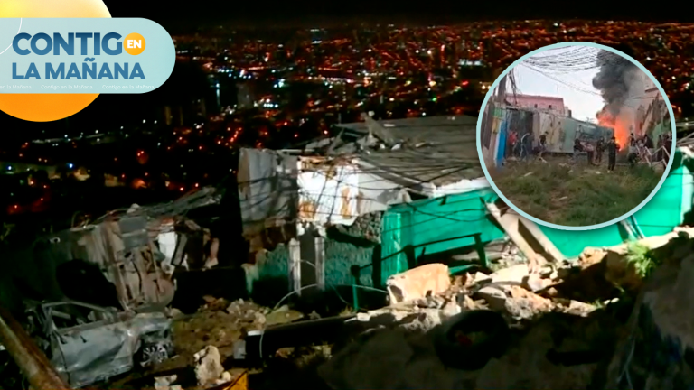 Microbús desbarrancó en cerro de Valparaíso y generó incendio