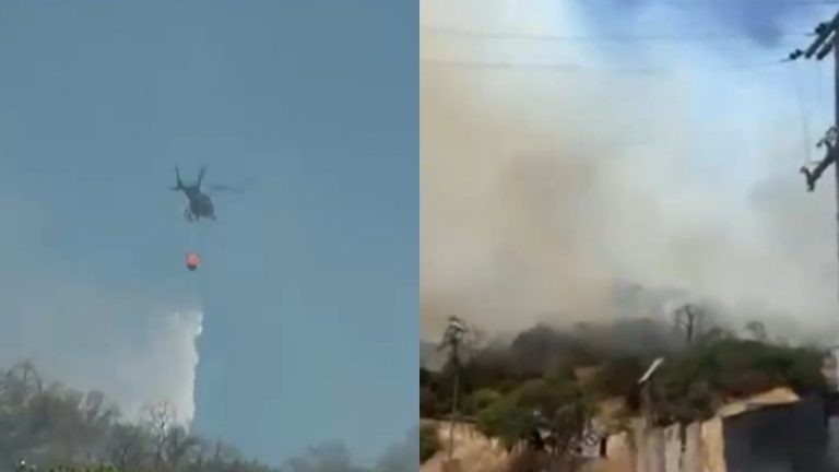 Lo Barnechea: Incendio a un costado de construcción dejó dos hectáreas quemadas en Cerro 18