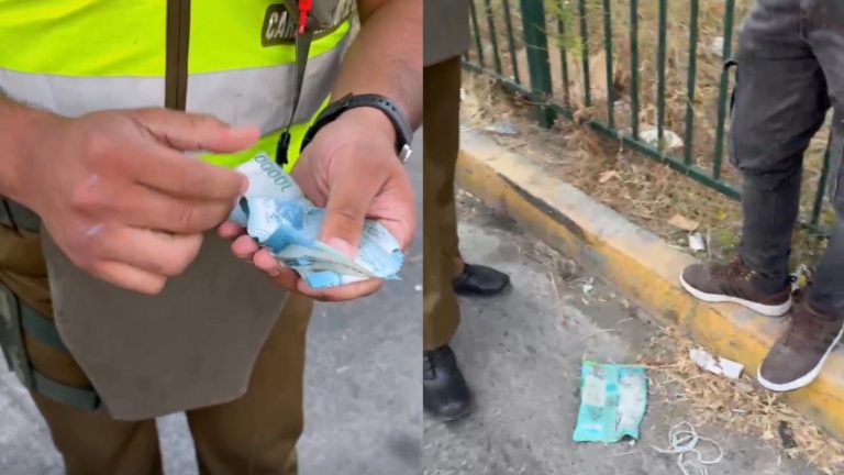 Les ofreció $70 mil: Captan in fraganti a motorista en intento de soborno a Carabineros