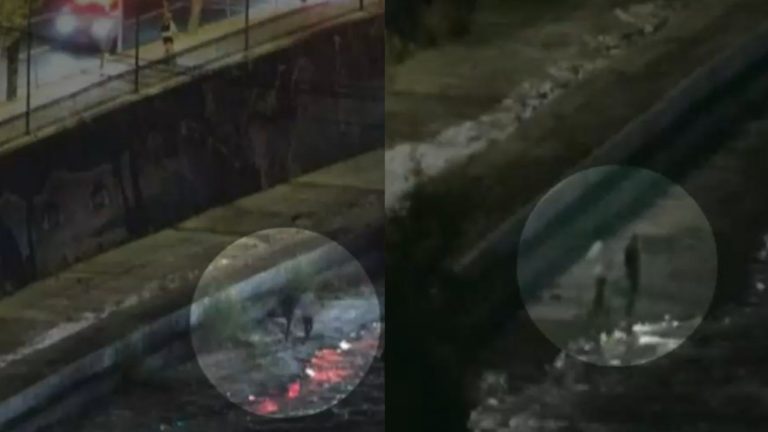 Se lanzaron al río Mapocho: Los videos de los delincuentes que intentaron escapar en Providencia