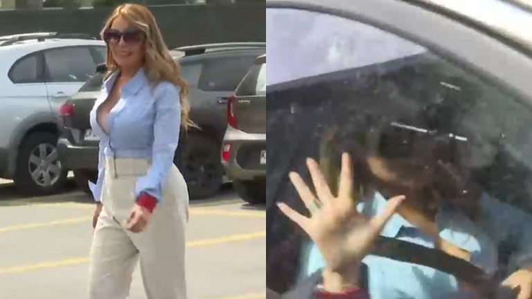 Sonriente y muy confiada: Así fue la salida de Cathy Barriga de Fiscalía