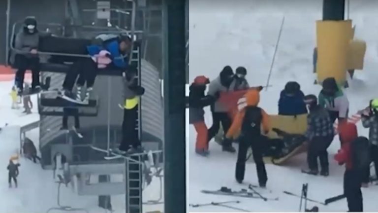 Heroica salvada: Adolescente quedó colgando en andarivel de centro de esquí y recibió inesperada ayuda