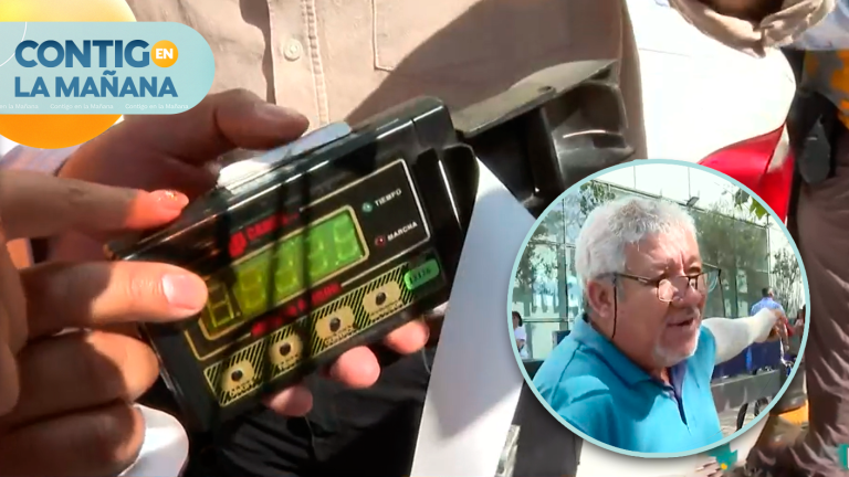 Taxista molesto tras ser fiscalizado en Providencia: Tenía taxímetro adulterado