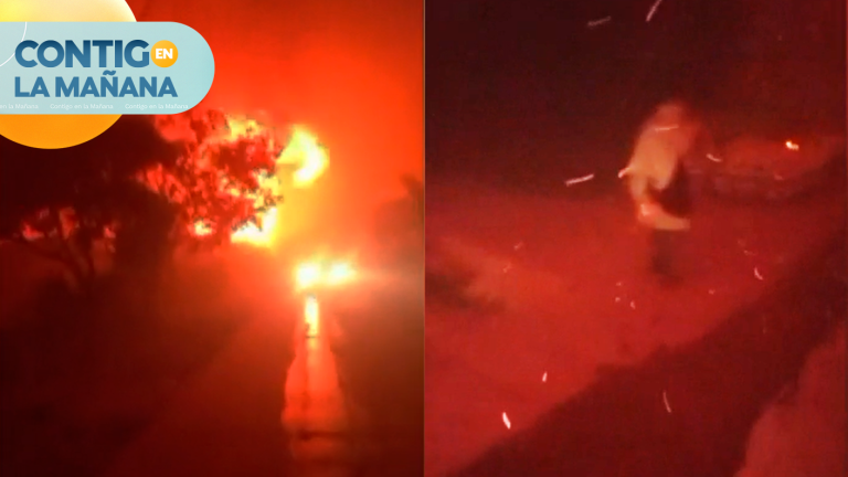 Desgarrador registro: Joven intentó rescatar a vecinos de las llamas en Viña del Mar