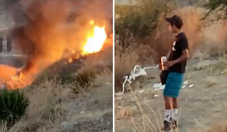 Sujeto fue detenido por provocar incendio en Puente Alto: Vecinos registraron insólita reacción