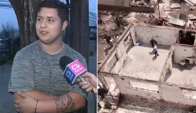 Solidario gesto de vecino de Achupallas que logró salvar su casa: 