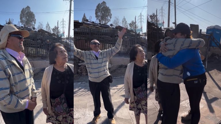 La emoción de adultos mayores tras recibir donación de nueva casa tras perderlo todo en incendios de Viña del Mar