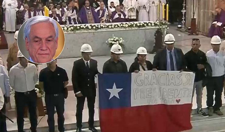 Mineros rescatados rindieron homenaje a Sebastián Piñera: 