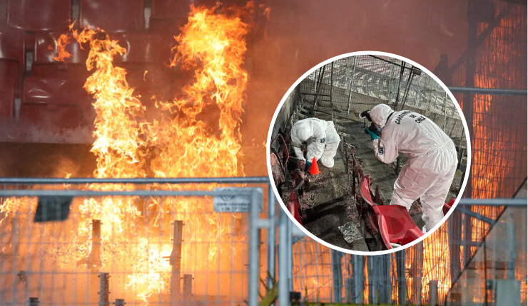 Dramática postal: Así quedó el Estadio Nacional tras incendio provocado en partido de Colo Colo y Huachipato