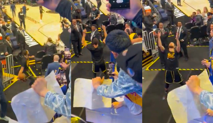 Locura: Stephen Curry vuelve a hacer lo imposible tras encestar desde el pasillo de la cancha