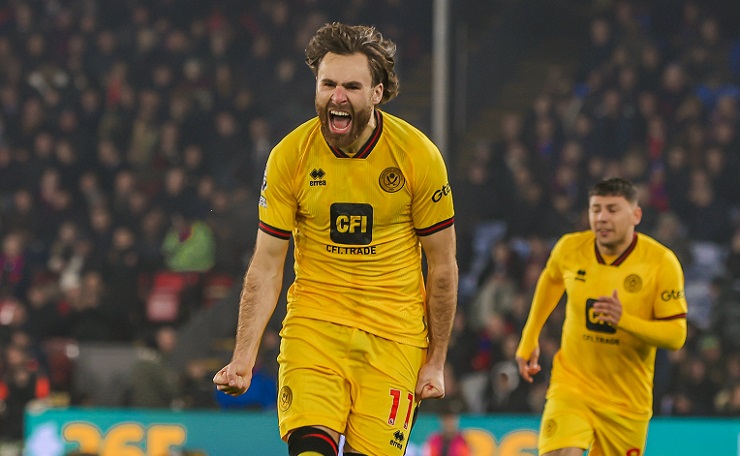 Lo aman: Ben Brereton fue elegido como el jugador del mes en el Sheffield United