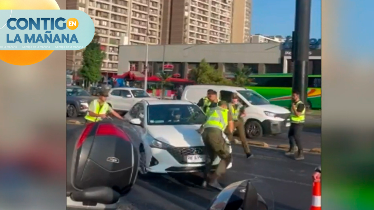 Conductor se dio a la fuga y casi atropella a Carabinero durante ...