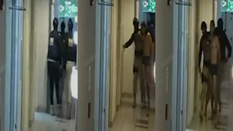 Semidesnudo y esposado: Registro muestra secuestro de ex militar venezolano