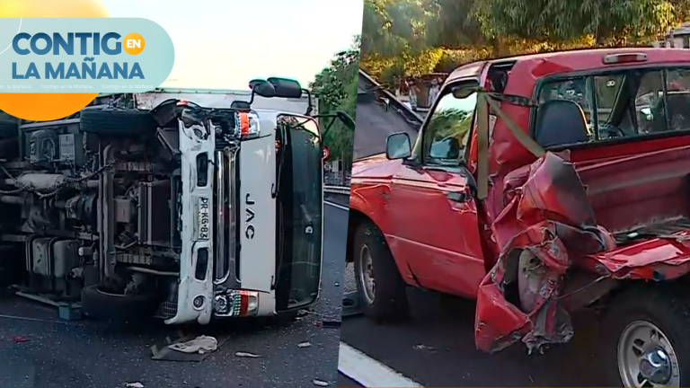 Impactante accidente: Choque entre 4 vehículos provocó cortes en la autopista