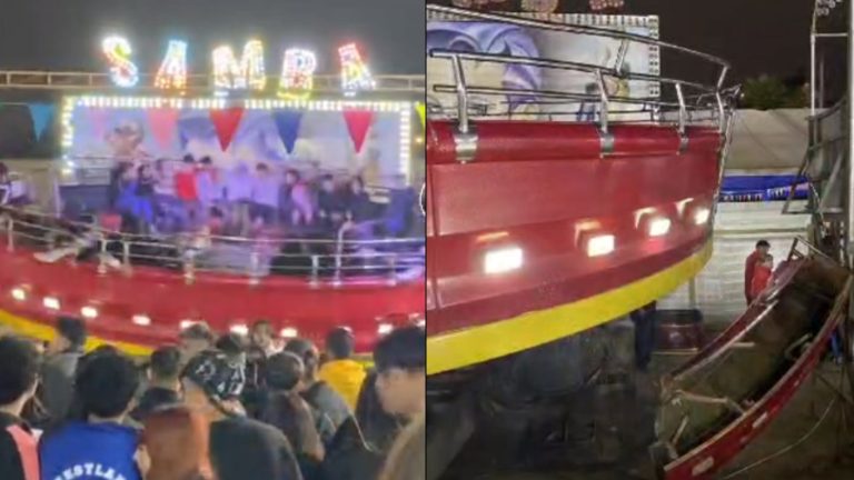 VIDEO | Juego mecánico colapsó con personas arriba y dejó heridos en El Quisco