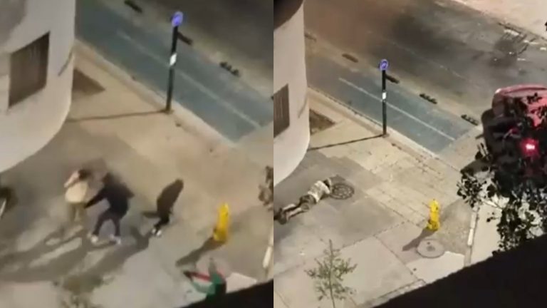 Impactante registro: Conductor fue sacado a golpes de su auto y se lanzó al suelo ante amenazas