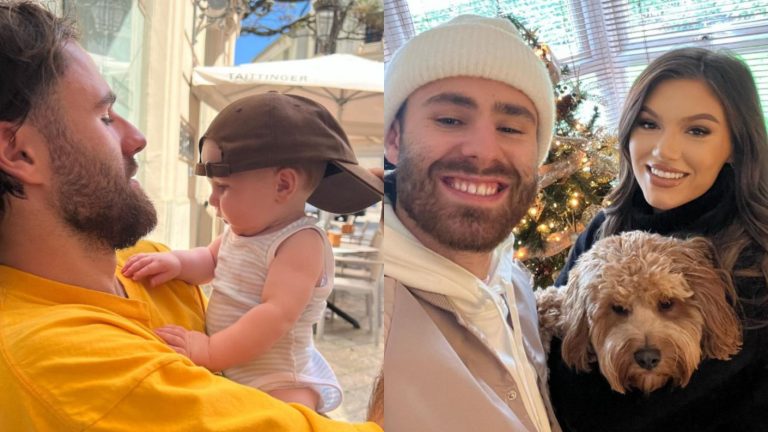 La íntima vida de Ben Brereton como papá primerizo y hogareño: 