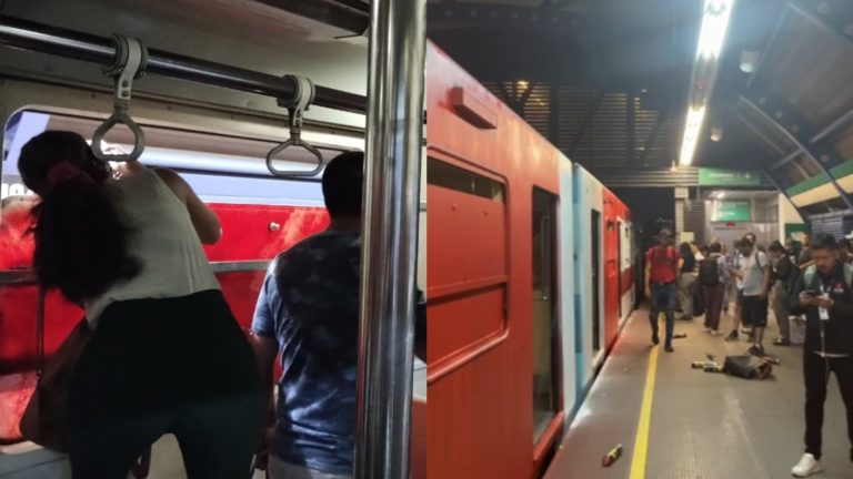Encapuchados retuvieron a pasajeros dentro del metro para grafitearlo