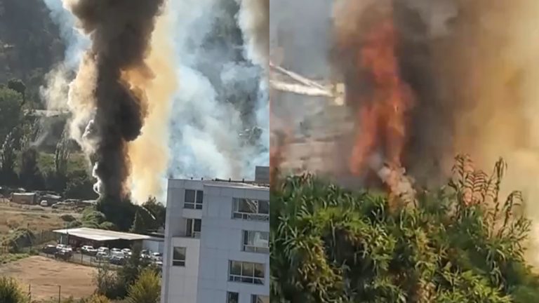 Los registros del incendio en Ciudad Empresarial que alertó a vecinos de Huechuraba