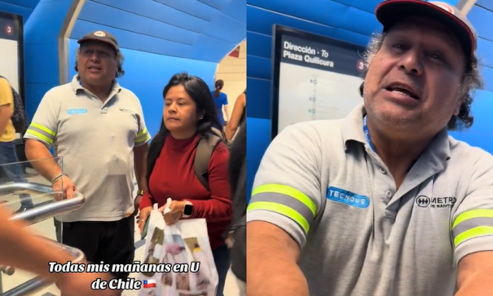 Carismático trabajador del Metro se vuelve viral en TikTok con tierno gesto: 