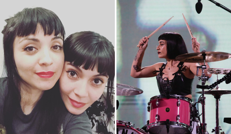 El fuerte vínculo de Mon Laferte y Cancamusa, la baterista que brilló con Los Bunkers en Viña 2024