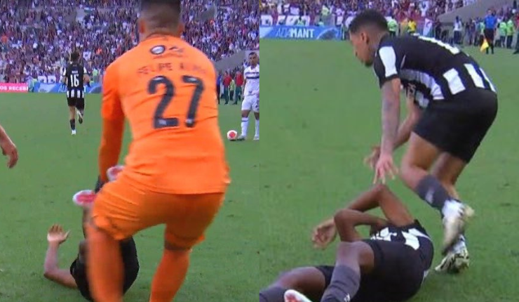 Locura en Brasil: Juvenil de Botafogo fue arrastrado por compañeros y rivales tras lesionarse