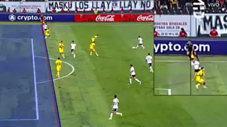 El ajustado offside que el VAR detectó en el gol de Zavala y Daronco anuló para Colo Colo