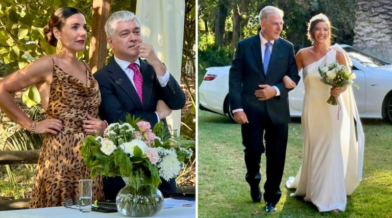Florencia Vial emocionó al compartir fotos de su matrimonio: Iván Valenzuela y su tía Julia fueron los maestros