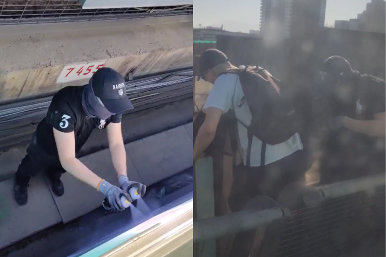Pasajeros del Metro grabaron nueva vandalización de vagón: 