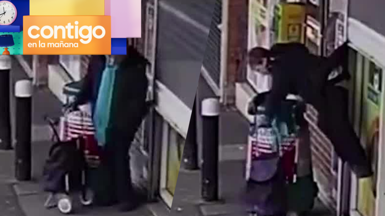 Un trabajador la rescató: Mujer quedó colgando tras engancharse de cortina metálica