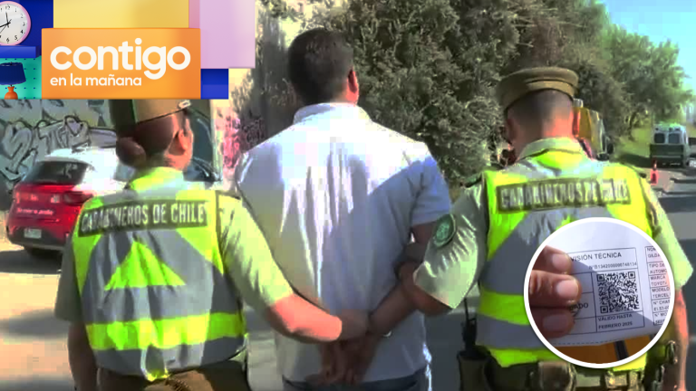 Conductor fue detenido en fiscalización por portar documentos falsos