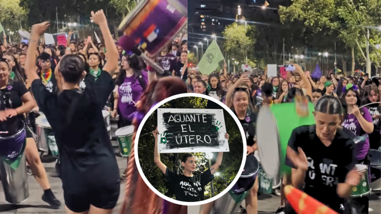 Cony Capelli se lució bailando en marcha del 8M: 