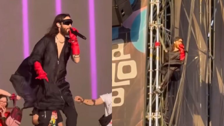 ¡Lo hizo de nuevo! Jared Leto se bajó del escenario para cantar con sus fans en LollaCL 2024