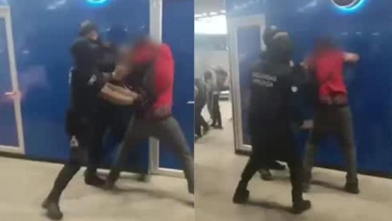 Guardias privados golpearon a supuestos estudiantes acusados robar en Terminal San Borja