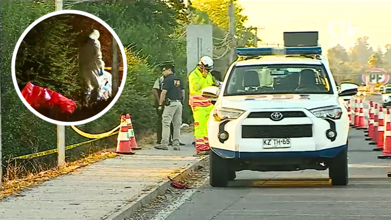 Cadáver maniatado fue hallado en la Ruta 5 Sur: Fue baleado en rostro y tórax