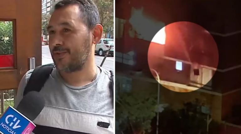 El relato del heroico conserje que salvó la vida de mujer en incendio en Santiago: 