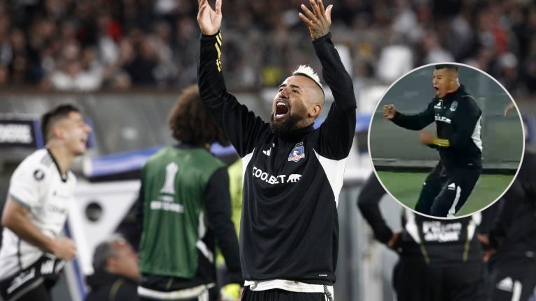 Vidal y Almirón lideraron el festejo: La eufórica celebración de Colo Colo tras el gol de Lucas Cepeda