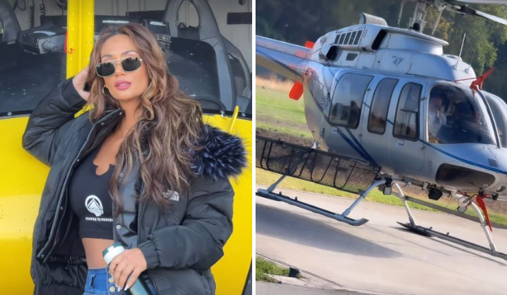 Helicóptero en que iba Pamela Díaz debió aterrizar de emergencia en Chicureo