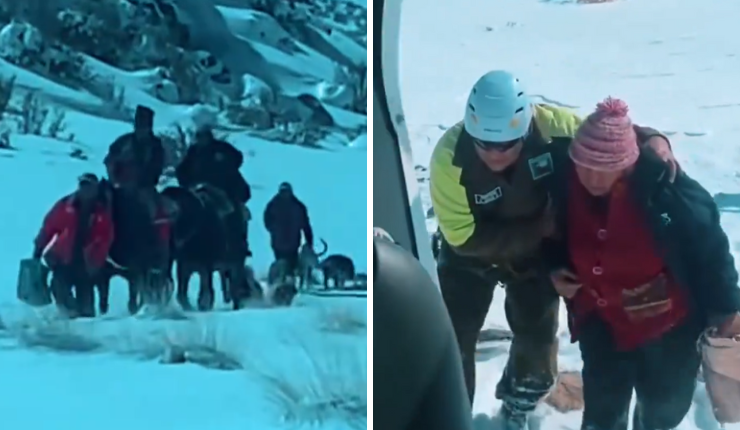 Intenso rescate en Alto del Carmen: Pareja de adultos mayores quedó aislada por la nieve