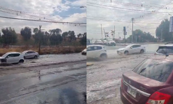 Se inundó Camino a Melipilla por acumulación de basura en canal El Tagle