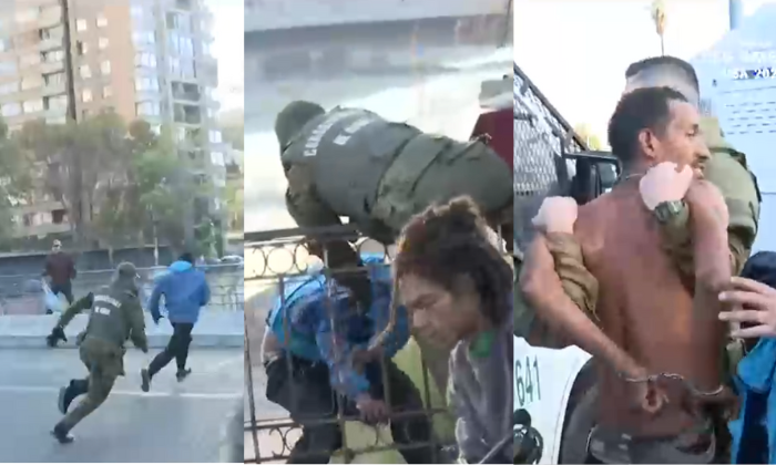 Todo quedó grabado: Ambulante se resistió a arresto en fiscalización en Estación Mapocho